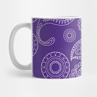 Mandala Pattern Purple and White Halloween Fall Autumn Season Mug